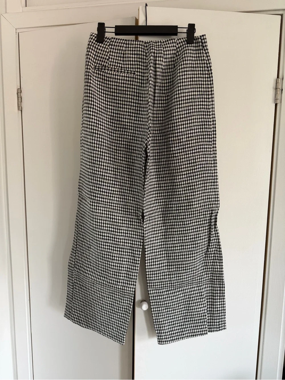 Reformation black and white gingham check Joni pants size 2